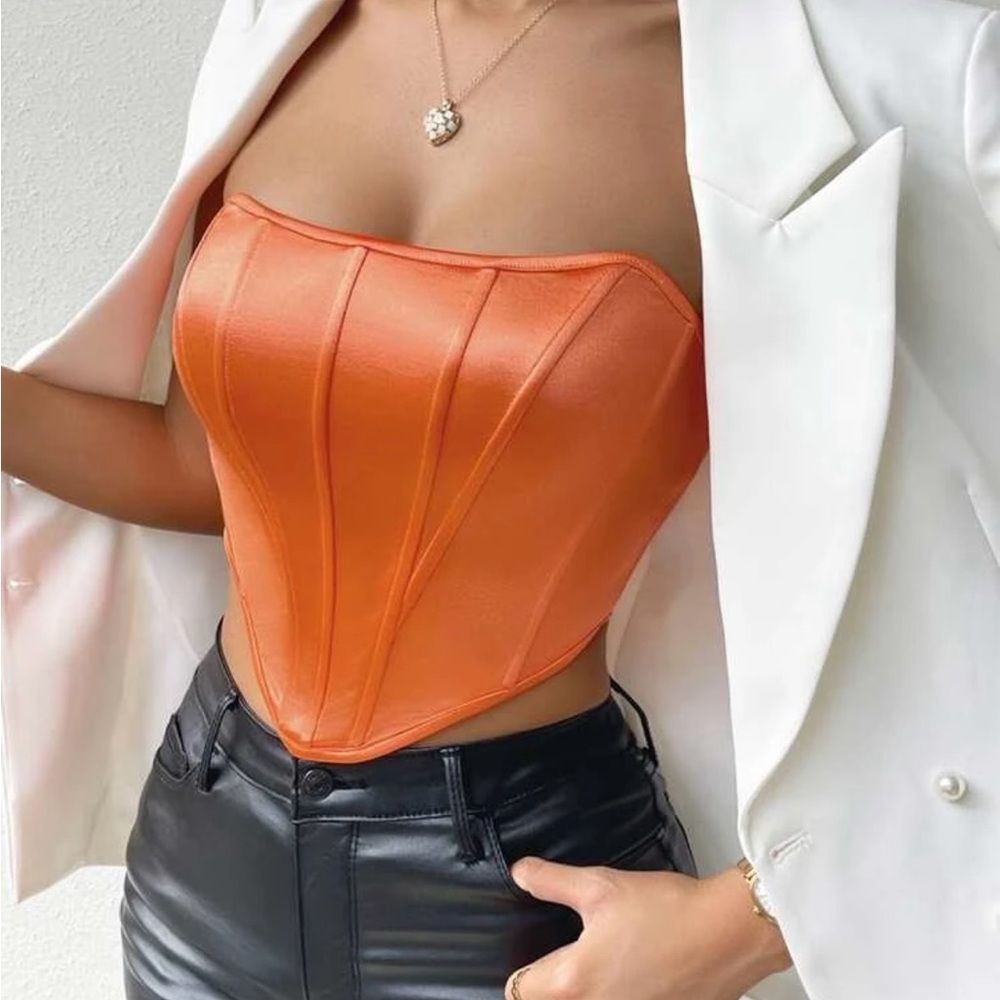 Orange Corset Top